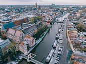 Zwolle Thorbeckegracht tijdens een koude winterochtend van Sjoerd van der Wal Fotografie thumbnail