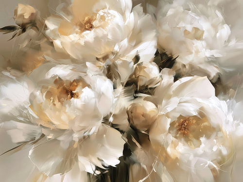 Soft Ivory Floral Bloom