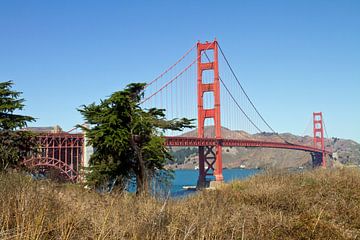 SAN FRANCISCO Idyllisch uitzicht op de Golden Gate Bridge