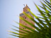 Die Koutoubia-Moschee und die Palme in Marrakech von Teun Janssen Miniaturansicht