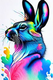 Watercolors bunny by Laly Laura