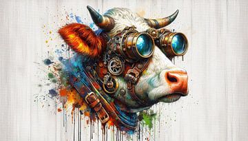Mécanicien Steampunk Vache sur Digital Picture Art