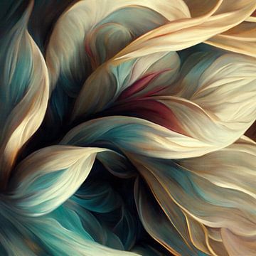 "Tanzen mit Farbe", abstrakte botanische Malerei von Studio Allee