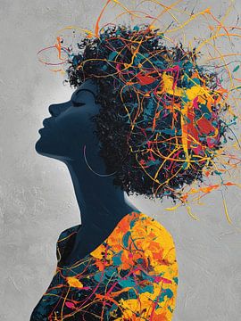 Zij droeg een storm van kleur en vuur van Color Square