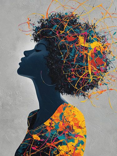 Elle portait une tempête de couleurs et de feu