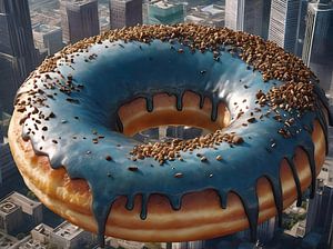 Donut de la menace : Rencontres surréalistes au-dessus de la ville