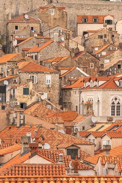 Close-up van de oranje daken Dubrovnik van Femke Ketelaar