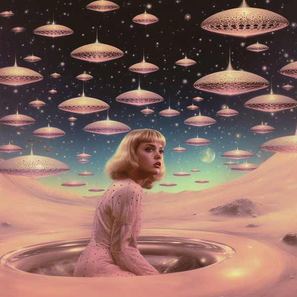 Pink Portal Princess Collage Art by Samantha Hearn