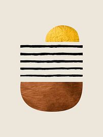 Organic Abstract Gold Art in Earth Tones Minimalist