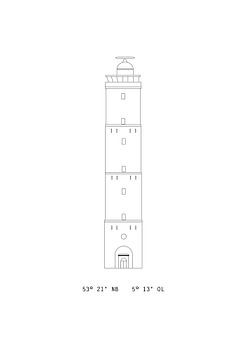 Poster Brandaris Terschelling - Vuurtoren