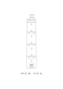 Poster Brandaris Terschelling - Lighthouse by Studio Tosca