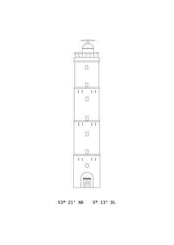 Poster Brandaris Terschelling - Leuchtturm