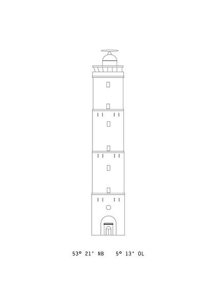 Poster Brandaris Terschelling - Lighthouse by Studio Tosca