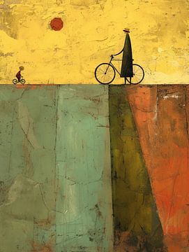 Sunset Cycle Solitude by ARTEO Paintings
