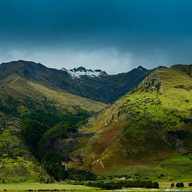 Berglandschaft am Hawea-See in Neuseeland von Ricardo Bouman
