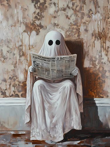 Geest die een krant leest