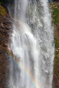 Der Walcher Schleierfall mit einem Regenbogen