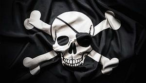 Totenkopf in Schwarz Weiß