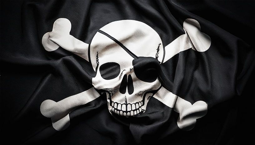 Totenkopf in Schwarz Weiß von Mustafa Kurnaz