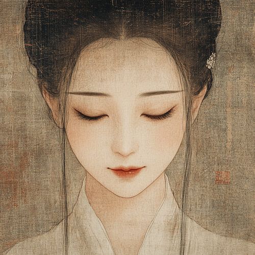 Portret in de Stijl van de Tang Dynastie: Elegantie en Krach van Dream Designs art work