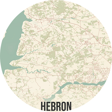 Vintage landkaart van Hebron (Maryland), USA. van Rezona