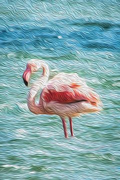 Flamingo (artist impression) van Lilian Heijmans