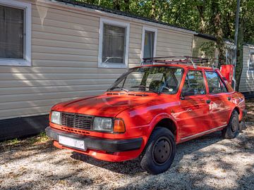 Old red czech classic car by Animaflora PicsStock