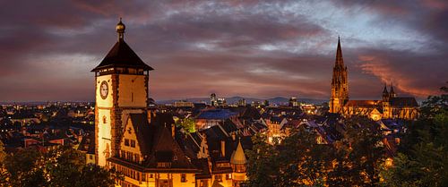 Schwabentor and cathedral in Freiburg