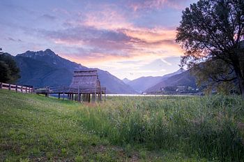 Old hut in the mountains in Italy