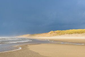 Wellen am Strand der Insel Texel in der Wattenmeerregion