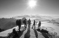 Mont Blanc Gipfelglück von Menno Boermans Miniaturansicht