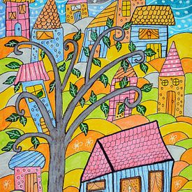 kleurrijke huizen van Inge Knol
