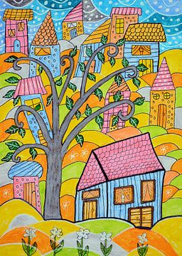 kleurrijke huizen van Inge Knol