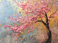Pink and golden blossoms