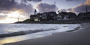 Urk tijdens de zonsondergang van Hanske Kroon