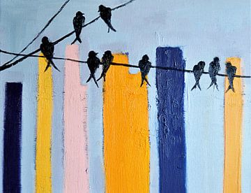 Birds in the city van Maria Kitano