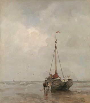 Bomschuit am Strand von Scheveningen, Jacob Maris