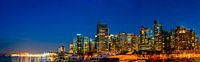 Panorama-nachtopname van Vancouver