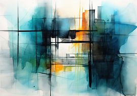 Abstract in watercolour 430973 by Abstract Painting