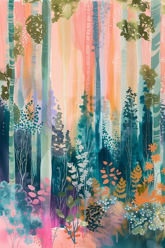 Pastel Forest at Dawn