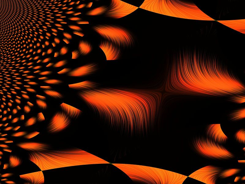 Abstraktes fraktales dynamisches Muster in orange von art559