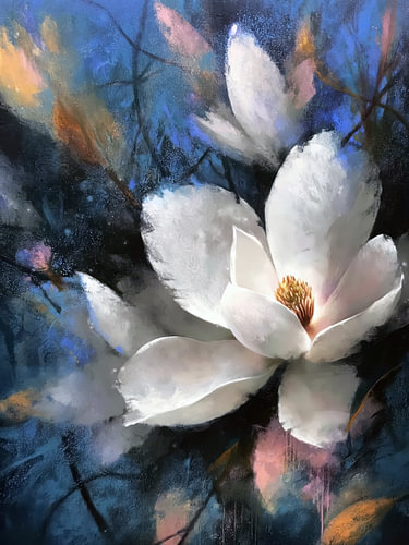 Pastel painting flowers