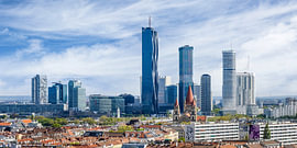 Skyline der Donau City aus dem Wiener Riesenrad – Panorama