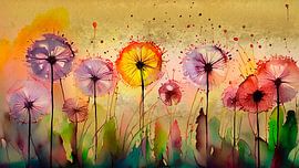 Löwenzahn am Straßenrand (verbrauchter Löwenzahn) von Studio Pieternel