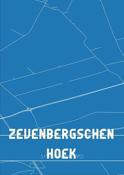 Blueprint | Map | Zevenbergschen Hoek (Noord-Brabant) by Prints of Place