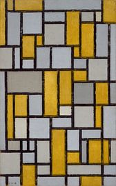 Komposition mit Gitter 1, Piet Mondrian - 1918
