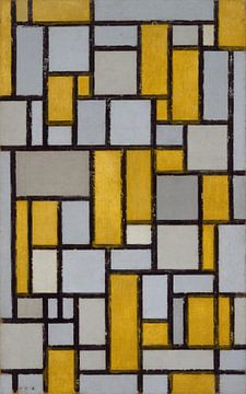Compositie met raster 1, Piet Mondriaan - 1918