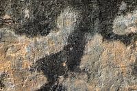 Abstrakt in Grau mit orangefarbenem Akzent III