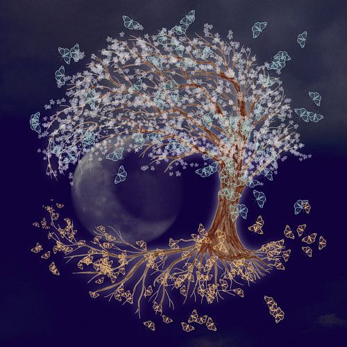 Baum des Lebens in der Nacht