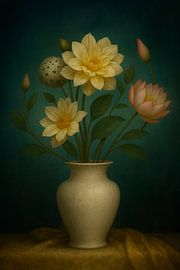 Nature morte aux fleurs jaunes sur Kleurenrijk